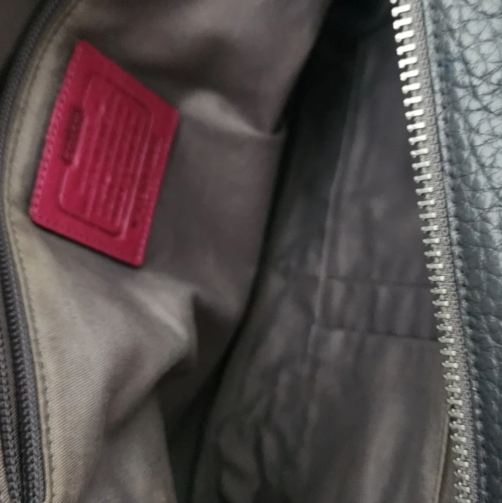 COPY - Coach Legacy Elegant Gray Leather Tote Bag with Pink Accents